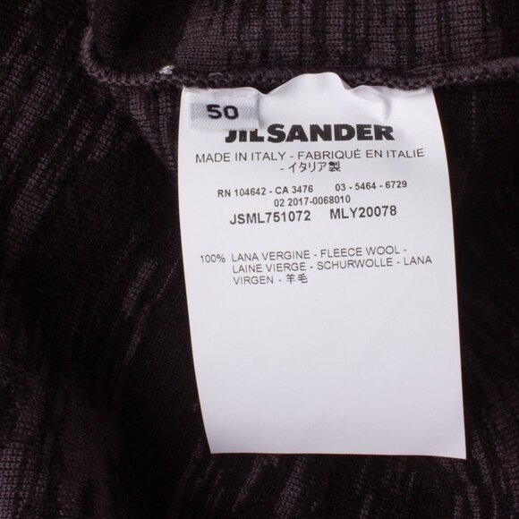 JIL SANDER Black Gray Wool Sweater size 50 (FINAL PRICE) - Picture 6 of 8